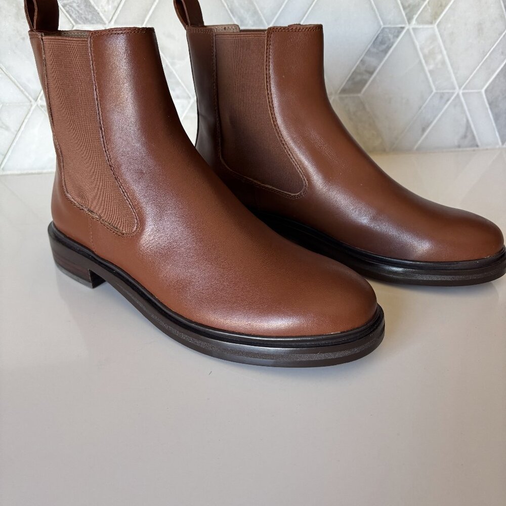 Madewell Brown Pull On Ankle Boot The Benning Bennington Chelsea Boot Size 8 - Picture 3 of 9